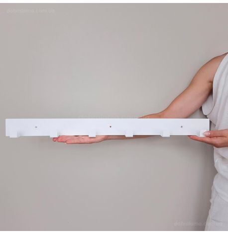 Настінна вішалка для одягу Glozis Urban 60 (біла), 60х5 см