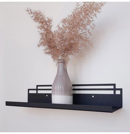 Настінна полиця Glozis Bau (чорна), 40 см