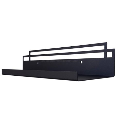 Настінна полиця Glozis Bau (чорна), 40 см