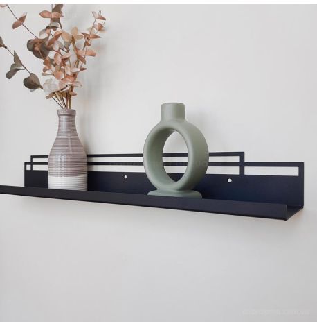 Настінна полиця Glozis Bau (чорна), 60 см