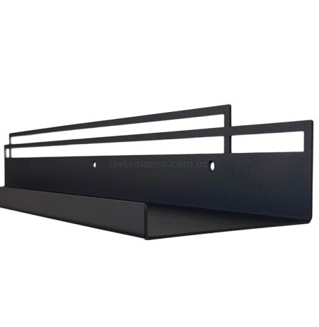 Настінна полиця Glozis Bau (чорна), 60 см