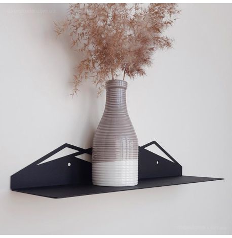 Настінна полиця Glozis Mountain (чорна), 40 см