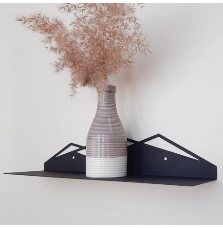 Настінна полиця Glozis Mountain (чорна), 40 см