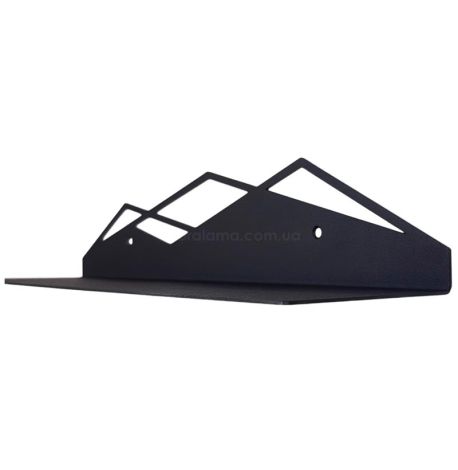 Настінна полиця Glozis Mountain (чорна), 40 см