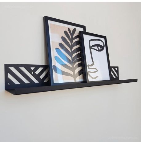 Настінна полиця Glozis Nord (чорна), 60 см