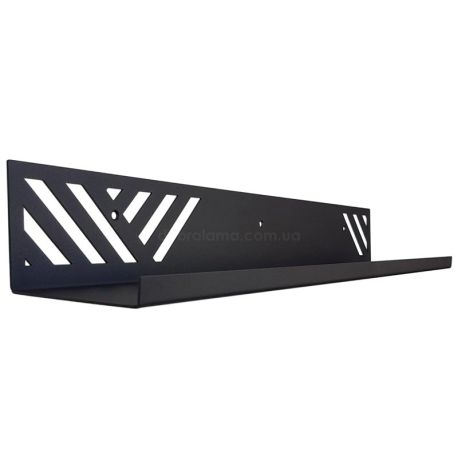 Настінна полиця Glozis Nord (чорна), 60 см