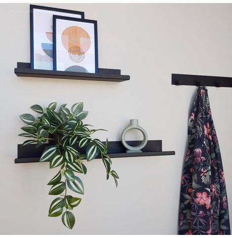 Настенная полка Glozis Urban (черная), 40 см