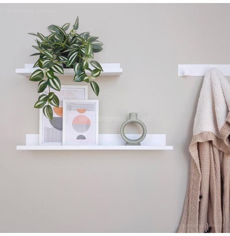 Настенная полка Glozis Urban (белая), 40 см