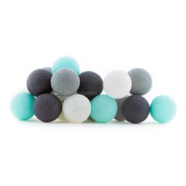 Тайська гірлянда Aqua-grey (20 кульок) петля від мережі