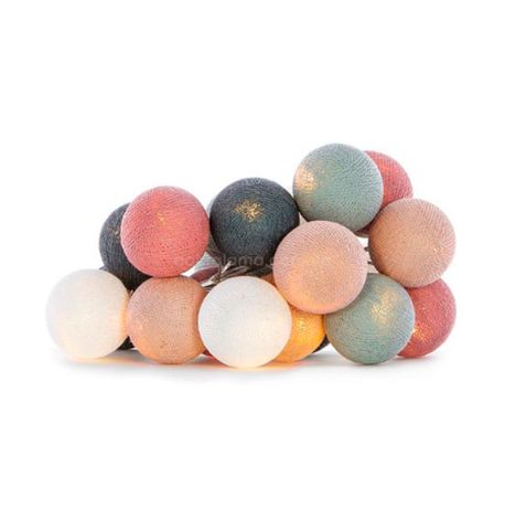 Тайская LED-гирлянда Dirty Rose (20 шариков) линия на батарейках