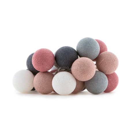 Тайская LED-гирлянда Dirty Rose (20 шариков) линия на батарейках