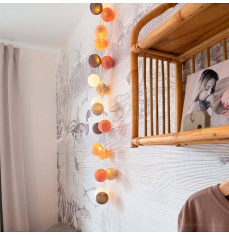 Тайская LED-гирлянда Dirty Rose (35 шариков) линия от USB