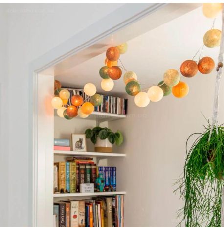 Тайская гирлянда Forest Green (20 шариков) линия от USB