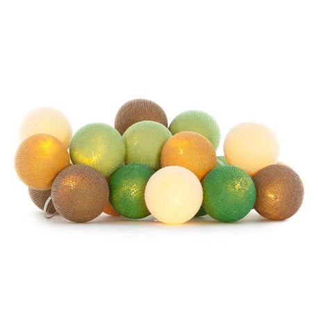 Тайская гирлянда Forest Green (20 шариков) линия от USB