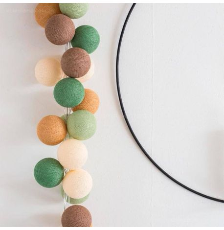 Тайская гирлянда Forest Green (20 шариков) линия от USB