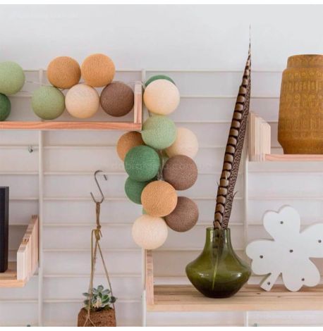 Тайская гирлянда Forest Green (20 шариков) линия от USB