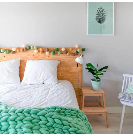 Тайская гирлянда Forest Green (20 шариков) линия от USB