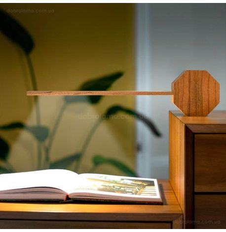 Настільний світильник з будильником Gingko Octagon One (вишня)