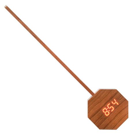 Настільний світильник з будильником Gingko Octagon One (вишня)