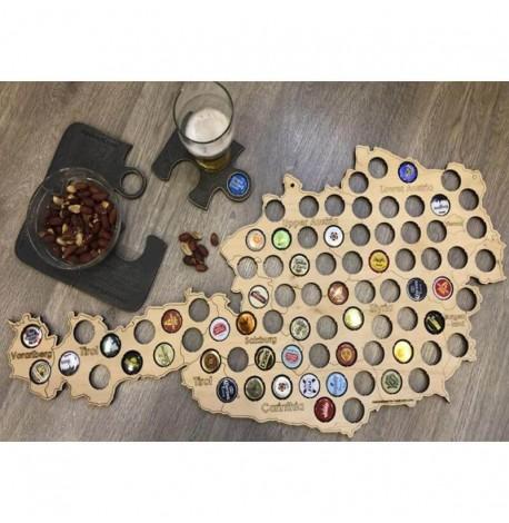 Копилка-карта для пивных крышек Capsboard Austria