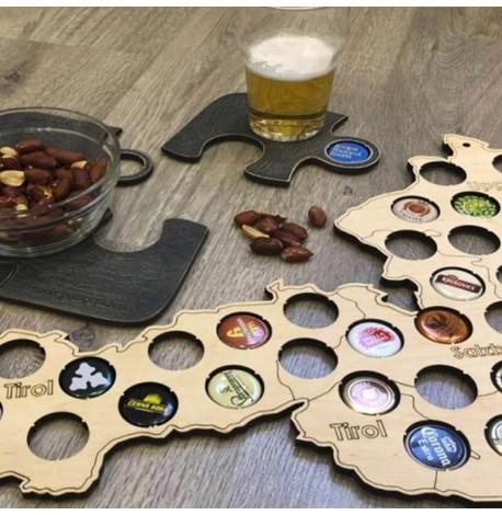 Копилка-карта для пивных крышек Capsboard Austria