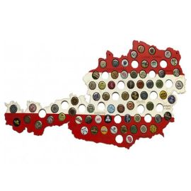 Скарбничка-карта для пивних кришок Capsboard Austria colored