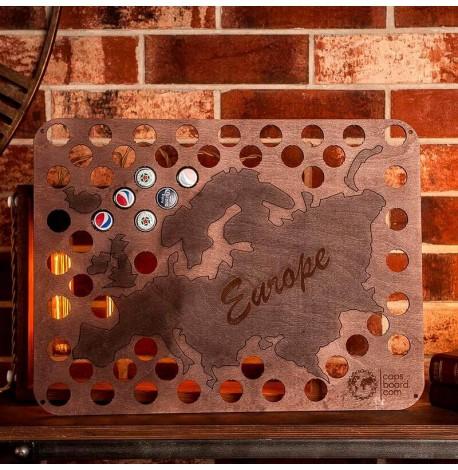 Копилка-карта для пивных крышек Capsboard Europe Night