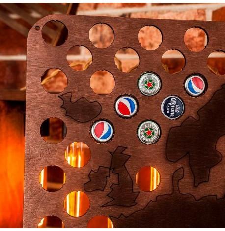 Копилка-карта для пивных крышек Capsboard Europe Night