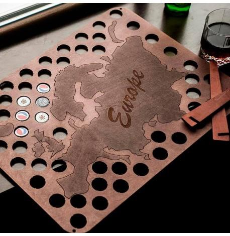 Копилка-карта для пивных крышек Capsboard Europe Night