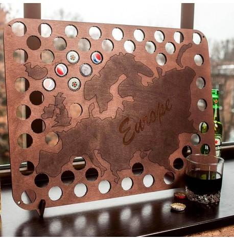 Копилка-карта для пивных крышек Capsboard Europe Night