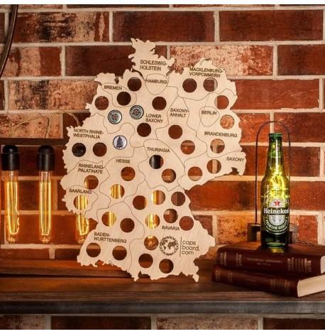 Копилка-карта для пивных крышек Capsboard Germany