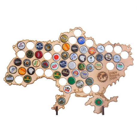 Скарбничка-карта для пивних кришок Capsboard Ukraine