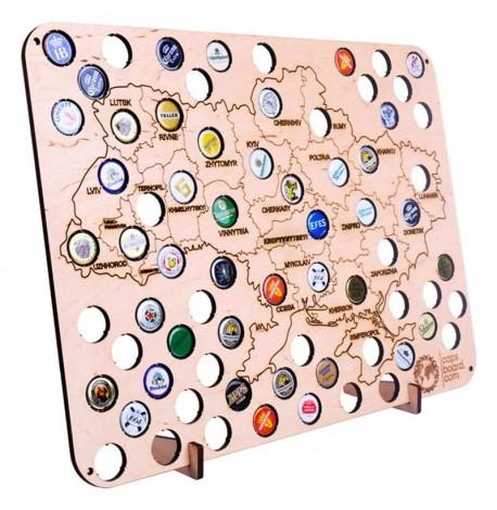 Копилка-карта для пивных крышек Capsboard Ukraine City