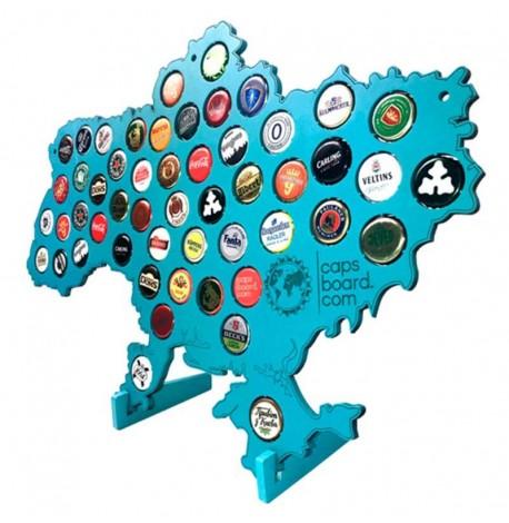 Копилка-карта для пивных крышек Capsboard Ukraine Mint