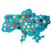 Копилка-карта для пивных крышек Capsboard Ukraine Mint