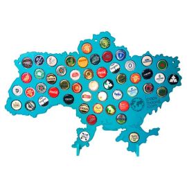 Копилка-карта для пивных крышек Capsboard Ukraine Mint