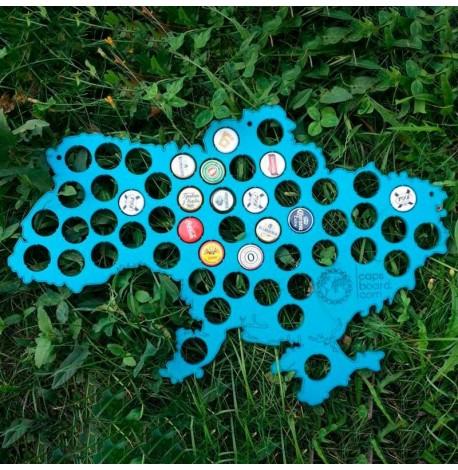 Копилка-карта для пивных крышек Capsboard Ukraine Mint