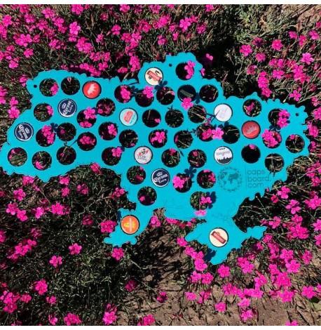 Копилка-карта для пивных крышек Capsboard Ukraine Mint