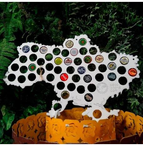 Копилка-карта для пивных крышек Capsboard Ukraine White