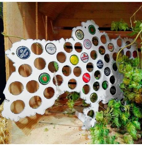 Копилка-карта для пивных крышек Capsboard Ukraine White