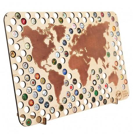 Копилка-карта для пивных крышек Capsboard World
