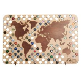 Скарбничка-карта для пивних кришок Capsboard World