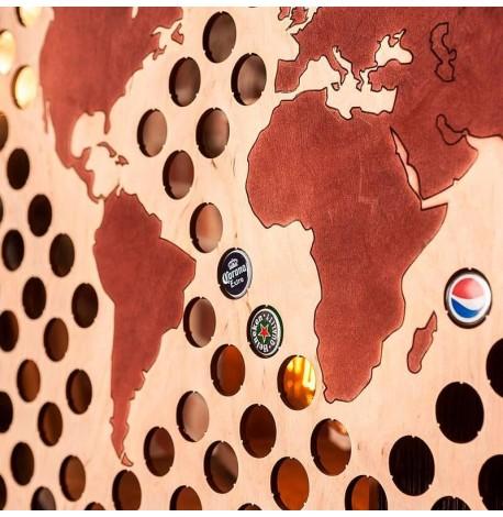 Копилка-карта для пивных крышек Capsboard World