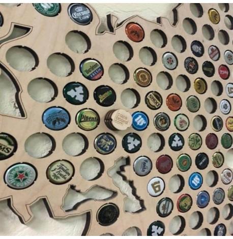 Копилка-карта для пивных крышек Capsboard World Big