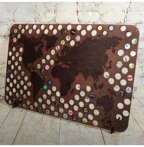 Копилка-карта для пивных крышек Capsboard World Chocolate