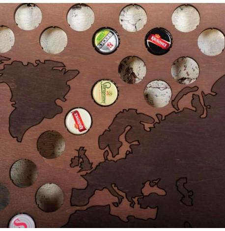 Копилка-карта для пивных крышек Capsboard World Chocolate