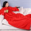Плед с рукавами флисовый (красный) 180х150 см