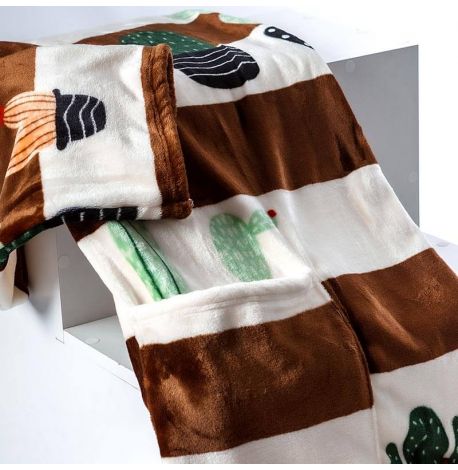 Плед с рукавами из микрофибры «Кактус» 200х160 см