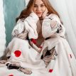 Плед с рукавами из микрофибры «Бульдог» 200х160 см