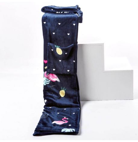 Плед с рукавами из микрофибры «Фламинго» 200х160 см